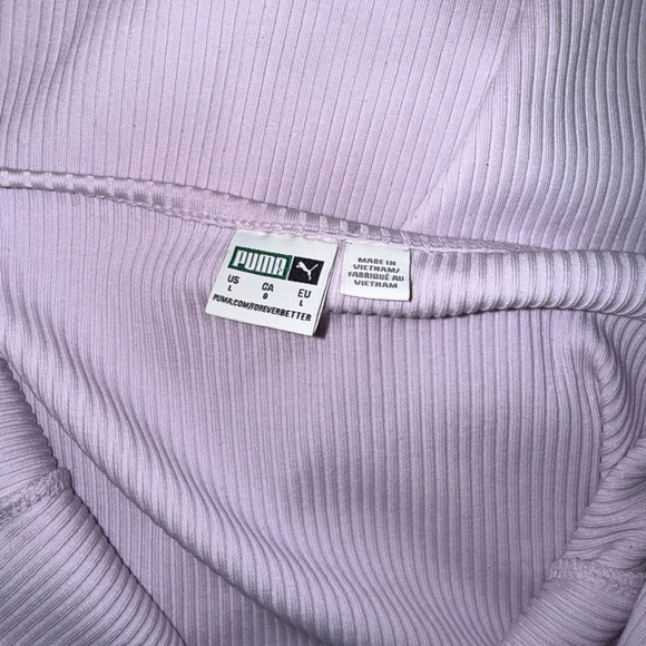 Puma Lavender Ribbed Long Sleeve Top - Picture 2 of 4
